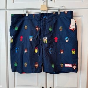 NWT- Marvel Men's Swim Shorts-‎ XXL